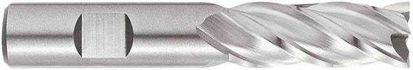 Niagara Cutter - 3/4", 3" LOC, 3/4" Shank Diam, 5-1/4" OAL, 4 Flute, Cobalt Square End Mill - Single End, Uncoated, Spiral Flute, 35° Helix, Centercutting, Right Hand Cut, Right Hand Flute - Apex Tool & Supply