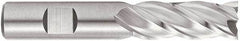Niagara Cutter - 3/4", 3" LOC, 3/4" Shank Diam, 5-1/4" OAL, 4 Flute, Cobalt Square End Mill - Single End, Uncoated, Spiral Flute, 35° Helix, Centercutting, Right Hand Cut, Right Hand Flute - Apex Tool & Supply