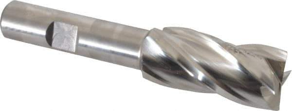 Niagara Cutter - 3/4", 1-5/8" LOC, 1/2" Shank Diam, 3-5/8" OAL, 4 Flute, Cobalt Square End Mill - Single End, Uncoated, Spiral Flute, 30° Helix, Centercutting, Right Hand Cut, Right Hand Flute, Series SPC408 - Apex Tool & Supply