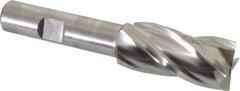 Niagara Cutter - 3/4", 1-5/8" LOC, 1/2" Shank Diam, 3-5/8" OAL, 4 Flute, Cobalt Square End Mill - Single End, Uncoated, Spiral Flute, 30° Helix, Centercutting, Right Hand Cut, Right Hand Flute, Series SPC408 - Apex Tool & Supply