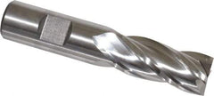 Niagara Cutter - 3/4", 1-5/8" LOC, 3/4" Shank Diam, 3-7/8" OAL, 4 Flute, Cobalt Square End Mill - Single End, Uncoated, Spiral Flute, 30° Helix, Centercutting, Right Hand Cut, Right Hand Flute, Series SPC408 - Apex Tool & Supply