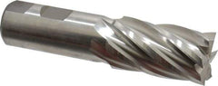 Niagara Cutter - 1-1/8", 2" LOC, 1" Shank Diam, 4-1/2" OAL, 6 Flute, Cobalt Square End Mill - Single End, Uncoated, Spiral Flute, 30° Helix, Centercutting, Right Hand Cut, Right Hand Flute, Series SPC408 - Apex Tool & Supply