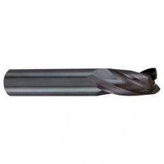 4mm Dia. x 50mm Overall Length 3-Flute Square End Solid Carbide SE End Mill-Round Shank-Center Cut-Firex - Apex Tool & Supply