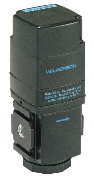 Wilkerson - 1/4 NPT Port, 165 CFM, Aluminum Electronic Regulator - 0 to 125 psi Range, 150 Max psi Supply Pressure, 2.35" Wide x 6.31" High - Apex Tool & Supply