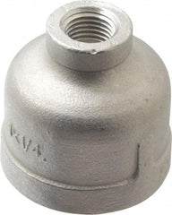 Merit Brass - 1 x 1/4" Grade 304 Stainless Steel Pipe Reducer Coupling - FNPT x FNPT End Connections, 150 psi - Apex Tool & Supply