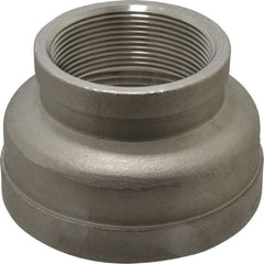 Merit Brass - 3 x 2" Grade 304 Stainless Steel Pipe Reducer Coupling - FNPT x FNPT End Connections, 150 psi - Apex Tool & Supply