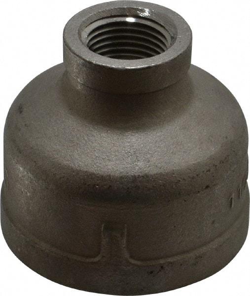 Merit Brass - 1-1/2 x 1/2" Grade 316 Stainless Steel Pipe Reducer Coupling - FNPT x FNPT End Connections, 150 psi - Apex Tool & Supply