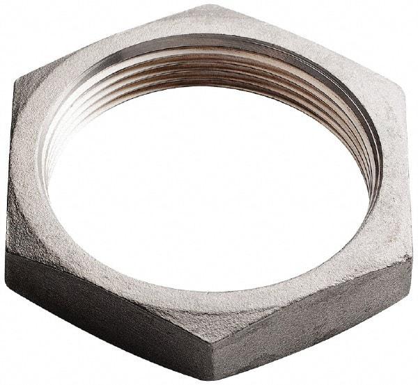 Merit Brass - 2-1/2" Grade 304 Stainless Steel Pipe Locknut - FNPSL End Connections, 150 psi - Apex Tool & Supply