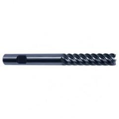 6mm Dia. - 75mm OAL - 45° Helix Bright Carbide End Mill - 6 FL - Apex Tool & Supply