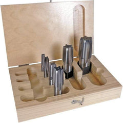 Vermont Tap & Die - 1/8-27 NPT, Taper, Bright Finish, High Speed Steel Tap Set - Right Hand Cut, Series 3180 - Exact Industrial Supply