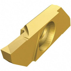 Iscar - SCIL22100 P IC1008 Grade, 0.0394" Cutting Width, Carbide Cutoff Insert - Neutral Lead Angle, 0.0032" Cnr Rad, TiAlN/TiN Coated, Single End - Apex Tool & Supply