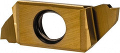 Iscar - SCIR22100 P IC1008 Grade, 0.0394" Cutting Width, Carbide Cutoff Insert - Neutral Lead Angle, 0.0032" Cnr Rad, TiAlN/TiN Coated, Single End - Apex Tool & Supply