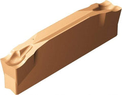 Sandvik Coromant - N123x2J CM 1125 Grade, 0.1969" Cutting Width, Carbide Cutoff Insert - 0° Neutral Lead Angle, 0.0079" Cnr Rad, TiAlN Coated - Apex Tool & Supply