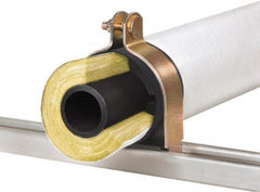 Klo-Shure - 2" Pipe, Zinc Plated Steel Strut Mount Insulation Coupling - Trivalent Zinc & Yellow - Apex Tool & Supply
