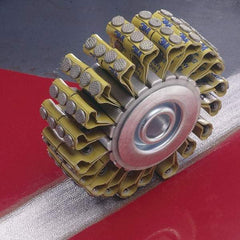 3M - 2-1/8" Diam, Tungsten Carbide Unmounted Flap Wheels - 1/2" Hole, 2" Wide, Nonwoven & Coated, Very Coarse Grade - Apex Tool & Supply
