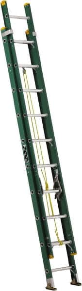 Louisville - 20' High, Type I Rating, Fiberglass Industrial Extension Ladder - Apex Tool & Supply