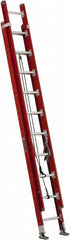 Louisville - 20' High, Type IA Rating, Fiberglass Industrial Extension Ladder - Apex Tool & Supply