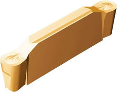 Sandvik Coromant - F2N123x2 RO 1/8" Cutting Width Carbide Grooving Insert - 18.6mm Max Depth of Cut, Neutral, 1/16" Corner Radius, TiAlN Finish - Apex Tool & Supply