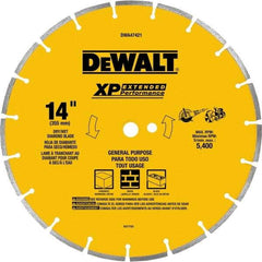 DeWALT - 14" Diam x 1" Hole x 1/2" Thick, I Hardness, Surface Grinding Wheel - Diamond, Type 1, Fine/Extra Fine Grade - Apex Tool & Supply