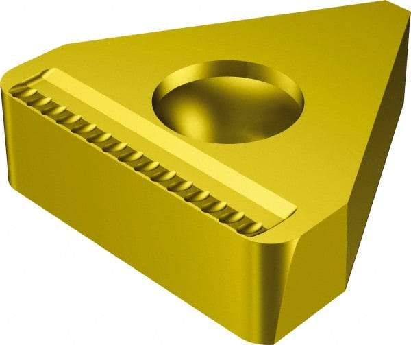 Sandvik Coromant - 0.375BP Grade 235, 1/2" Cutting Width Carbide Grooving Insert - Neutral, 0.76mm Corner Radius, TiCN/TiN Finish - Apex Tool & Supply