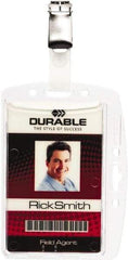 DURABLE - Clip-On Badge Holder - Clear - Apex Tool & Supply