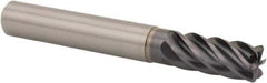 Kennametal - 12mm, 6 Flute, Single End, Solid Carbide, 3mm Corner Radius End Mill - 84mm OAL, 38° Helix, Right Hand Flute, 26mm LOC, Right Hand Cut, 36mm Extended Reach - Apex Tool & Supply