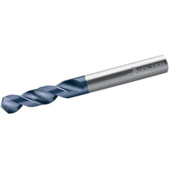 Walter-Titex - 14.1mm 118° Spiral Flute Cobalt Screw Machine Drill Bit - Tinal Finish, Right Hand Cut, 56mm Flute Length, 111mm OAL, Six Facet Point, Straight Shank - Apex Tool & Supply