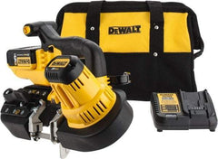DeWALT - 20 Volt, 32-7/8" Blade, 740 SFPM Cordless Portable Bandsaw - 2-1/2" (Round) & 2-1/2 x 2-1/2" (Rectangle) Cutting Capacity, Lithium-Ion Battery Included - Apex Tool & Supply