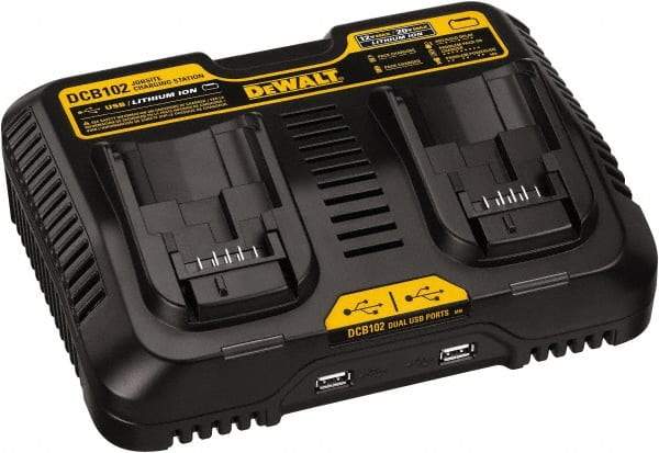 DeWALT - 12 & 20 Volt, 2 Battery Lithium-Ion Power Tool Charger - 1 hr & 30 min to Charge, 12/20 Volt Max Batteries Power Source, Batteries Included - Apex Tool & Supply