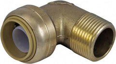 SharkBite - Brass & Chrome Pipe Fittings Type: 90 Elbow Fitting Size: 3/4 x 3/4 - Apex Tool & Supply