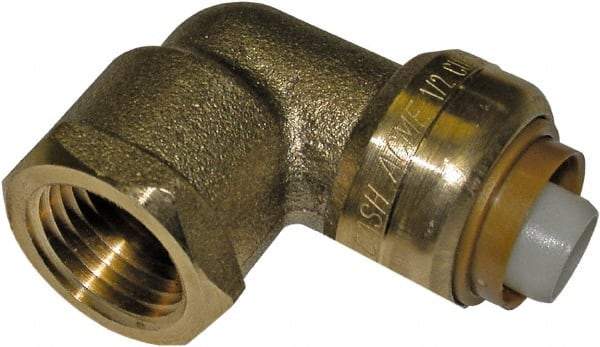 SharkBite - Brass & Chrome Pipe Fittings Type: 90 Elbow Fitting Size: 3/4 x 3/4 - Apex Tool & Supply