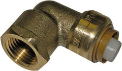 SharkBite - Brass & Chrome Pipe Fittings Type: 90 Elbow Fitting Size: 3/4 x 3/4 - Apex Tool & Supply