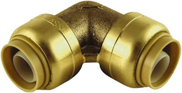 SharkBite - Brass & Chrome Pipe Fittings Type: 90 Elbow Fitting Size: 3/4 x 3/4 - Apex Tool & Supply