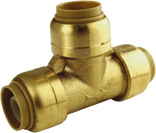 SharkBite - Brass & Chrome Pipe Fittings Type: Tee Fitting Size: 1/2 - Apex Tool & Supply