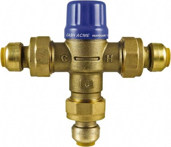 SharkBite - 1/2" Pipe, 145 Max psi, Brass Water Mixing Valve & Unit - 20 GPM Flow Rate, Push Fit End Connections - Apex Tool & Supply