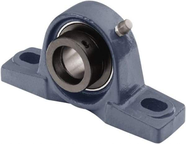 Tritan - 1/2" ID, 4.9213" OAL x 2.2441" OAH Pillow Block - 1,034 Lb Static Cap, 2,158 Lb Dyn Cap, 3.74" Btw Mnt Hole Ctrs, 1-3/16" Base-to-Ctr Ht, Cast Iron/Steel - Apex Tool & Supply