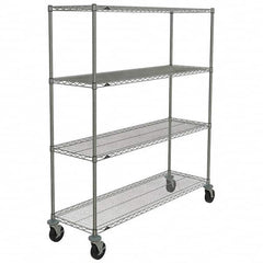 Metro - 600 Lb Capacity 4 Shelf Mobile Wire Shelving Unit - Add-On Unit - Apex Tool & Supply