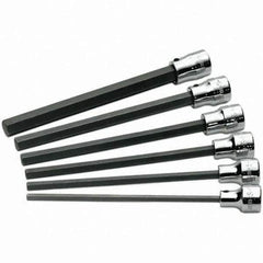 SK - 6 Piece 3/8" Drive Metric Hex Bit Socket Set - 4 to 10mm Hex - Apex Tool & Supply