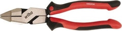 Wiha - 9-1/2" OAL, Side Cutting Linesman's Pliers - Soft Grip Handles - Apex Tool & Supply
