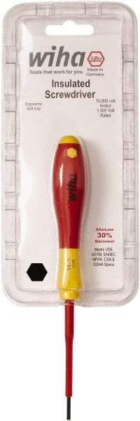 Wiha - 2.5mm Standard Hex Driver - 75mm Blade Length, 7" OAL - Apex Tool & Supply