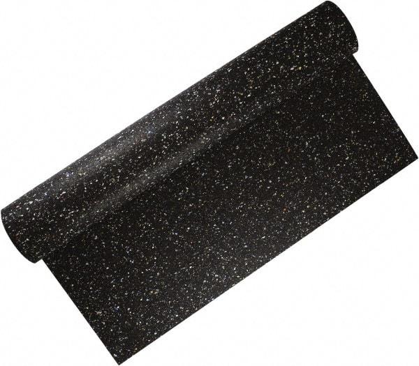 Made in USA - 48" Long, 48" Wide, 1/4" Thick, Rubber Rubber Foam Sheet - 50 to 60 Durometer, Black, 0 to 120°F, 250 psi Tensile Strength, Plain Backing - Apex Tool & Supply