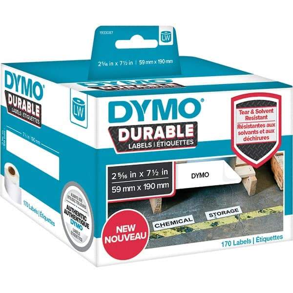 Dymo - Labels, Ribbons & Tapes Type: Large Shelving Labels Color: White - Apex Tool & Supply