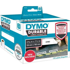 Dymo - Labels, Ribbons & Tapes Type: Large Shelving Labels Color: White - Apex Tool & Supply