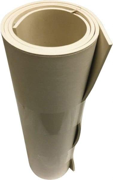Value Collection - 1/8" Thick x 36" Wide x 10' Long White Buna-N Rubber Roll - Stock Length, Adhesive Back, 1,000 psi Tensile Strength, -30°F to 220°F - Apex Tool & Supply