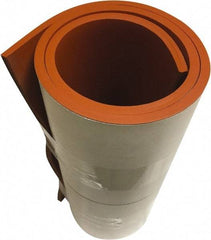 Value Collection - 3/16" Thick x 36" Wide x 10' Long Red Silicone Rubber Roll - Stock Length, Adhesive Back, 500 psi Tensile Strength, -60°F to 400°F - Apex Tool & Supply