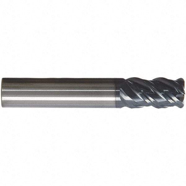 SGS - 20mm, 4 Flute, Single End, Solid Carbide, 0.0394" Corner Radius End Mill - 92mm OAL, 41° Helix, 20mm LOC, Right Hand Cut - Apex Tool & Supply