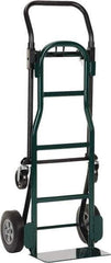 Harper Trucks - 700 Lb Capacity 48" OAH Convertible Hand Truck - 14 x 7" Base Plate, Continuous Handle, Steel, Solid Rubber Swivel Wheels - Apex Tool & Supply