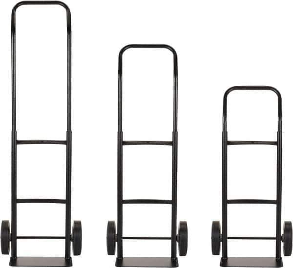 Harper Trucks - 600 Lb Capacity 40" OAH Convertible Hand Truck - 14 x 7" Base Plate, Continuous Handle, Steel, Solid Rubber Swivel Wheels - Apex Tool & Supply