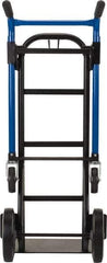 Harper Trucks - 900 Lb Capacity 48" OAH Quick Change Convertible Hand Truck - 18 x 9" Base Plate, Dual Handle, Steel, Solid Rubber Swivel Wheels - Apex Tool & Supply