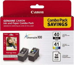 Canon - Black & Multi Colored Ink & Paper Combo - Use with Canon PIXMA iP1600, iP1700, MP150, MP160, MP170, MP450, MP460 - Apex Tool & Supply